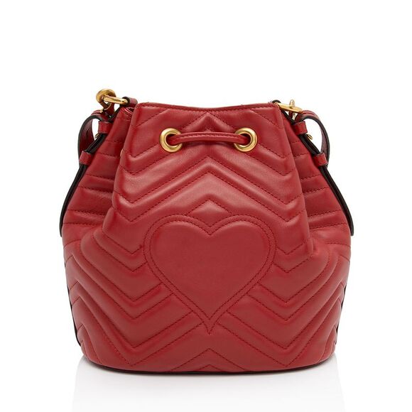 Gucci Matelasse Leather GG Marmont Bucket Bag - Picture 3 of 16